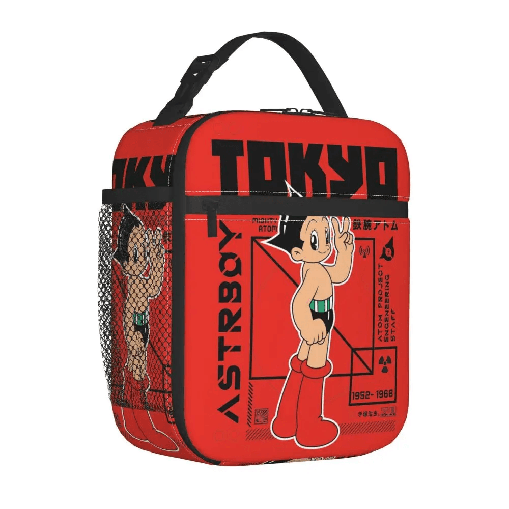 Anime Astro Boy Tokyo Insulated Red Lunch Bag