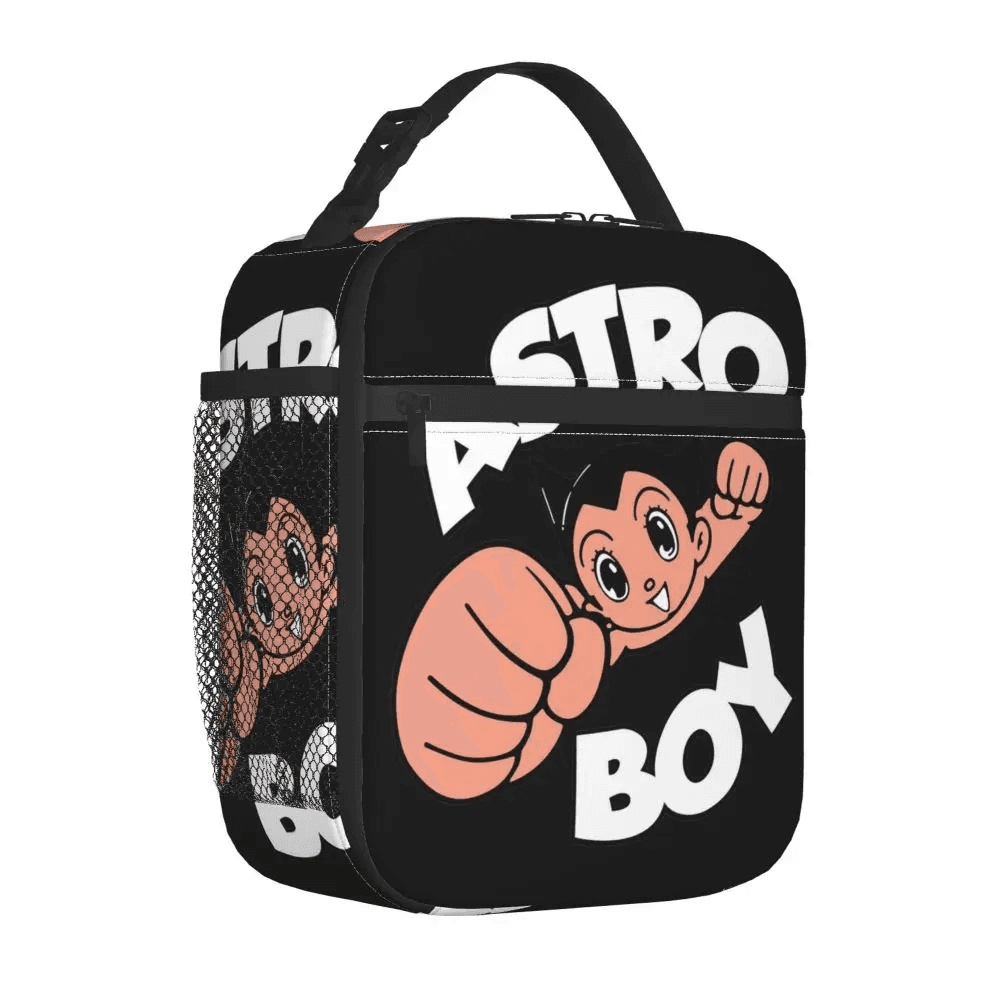Anime Astro Boy Black Insulated Lunch Bag