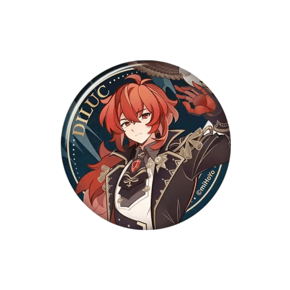 Genshin Impact Diluc Anime Badge