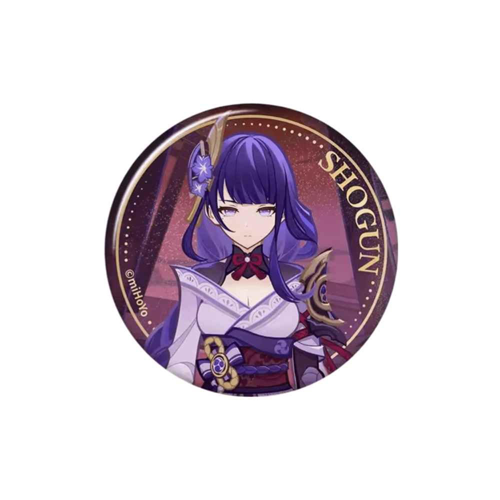 Anime Genshin Impact Raiden Shogun Tinplate Badge