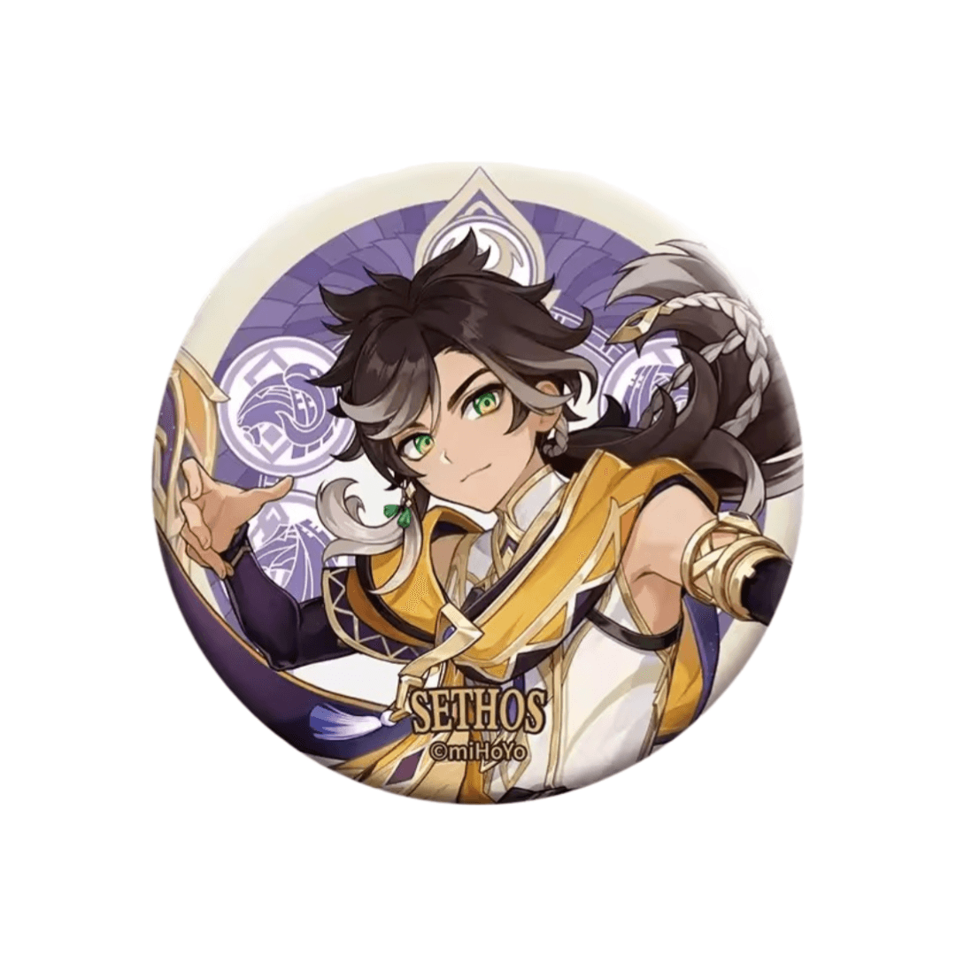 Anime Genshin Impact Sethos Metal Badge