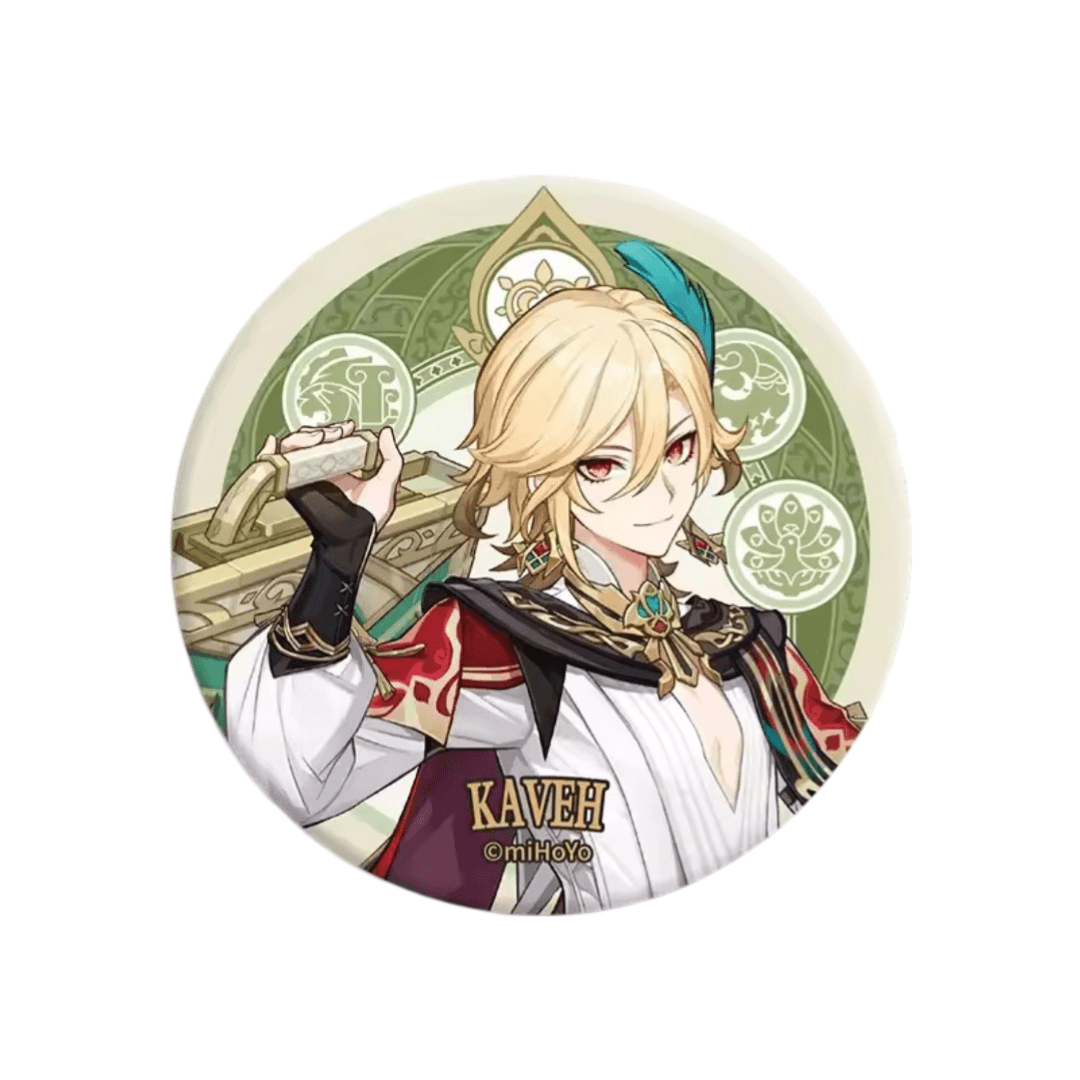 Anime Genshin Impact Kaveh Metal Badge