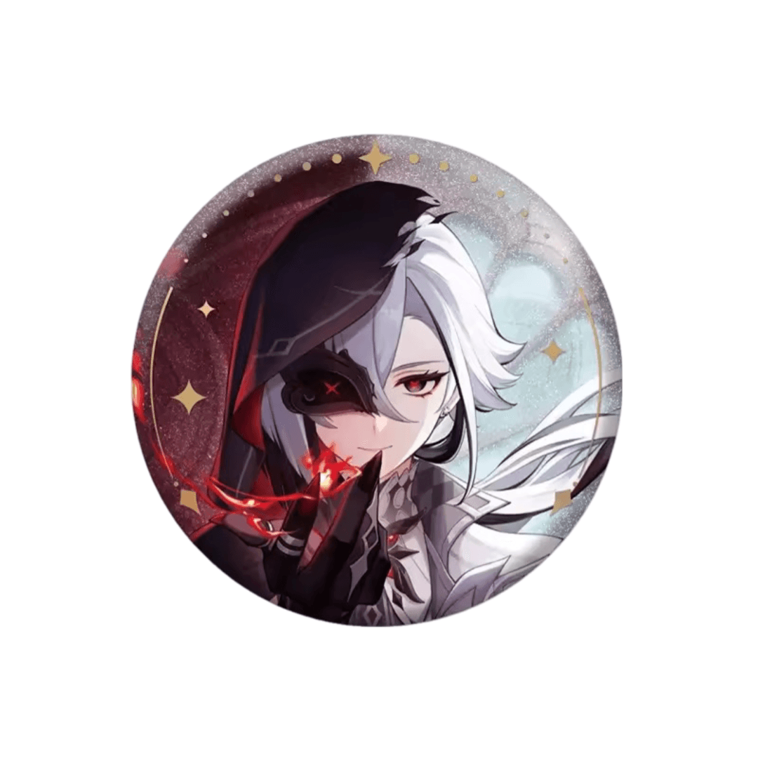 Genshin Impact Anime Arlecchino Badge