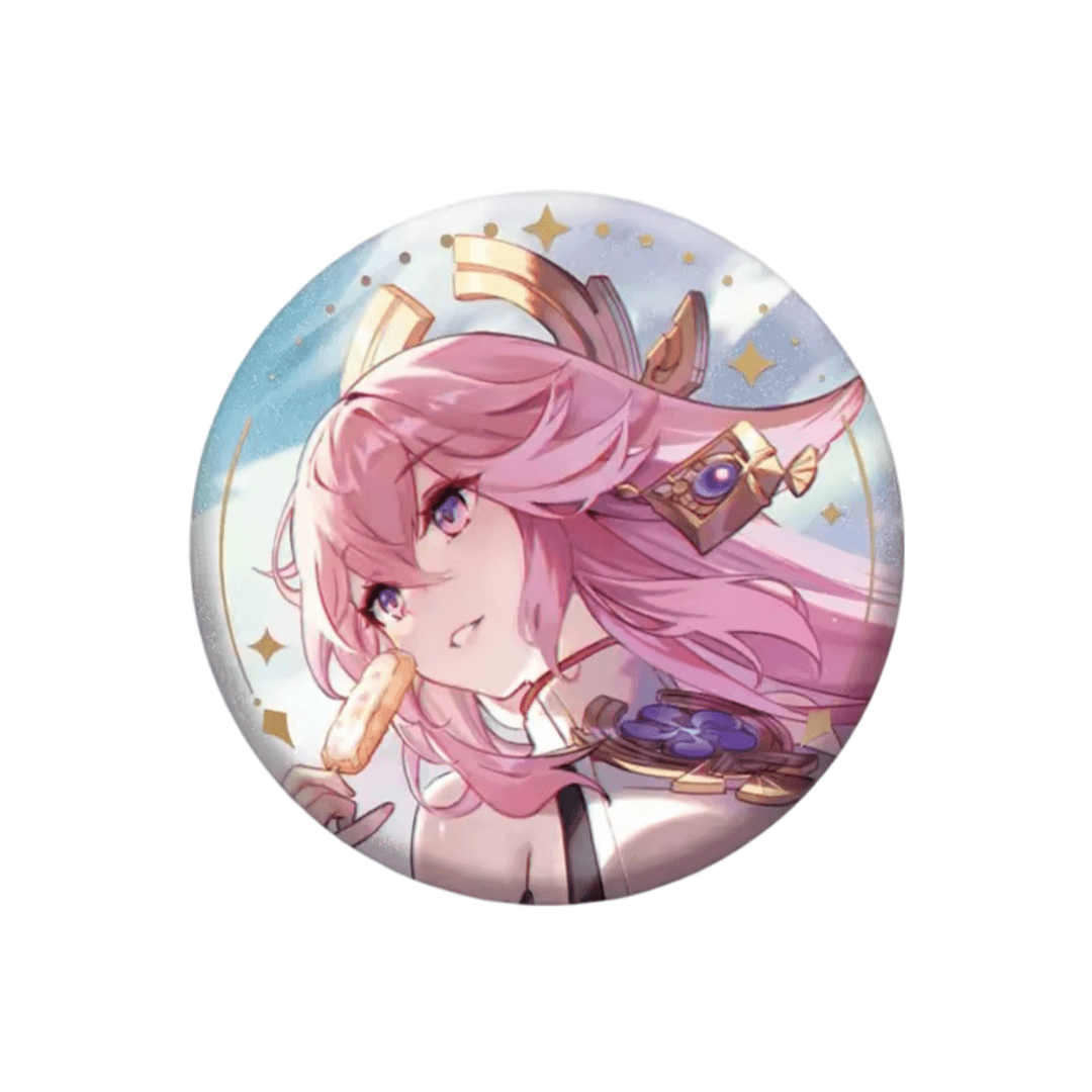 Genshin Impact Anime Yae Miko Badge