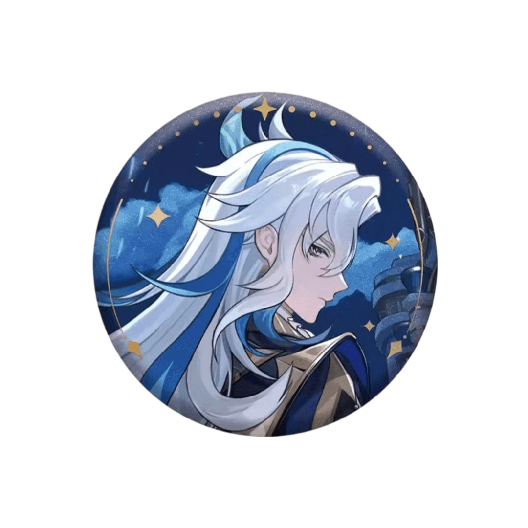 Anime Genshin Impact Neuvillette Tinplate Badge