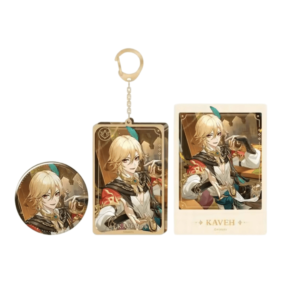 Anime Genshin Impact Kaveh Badge Acrylic Pendant Set