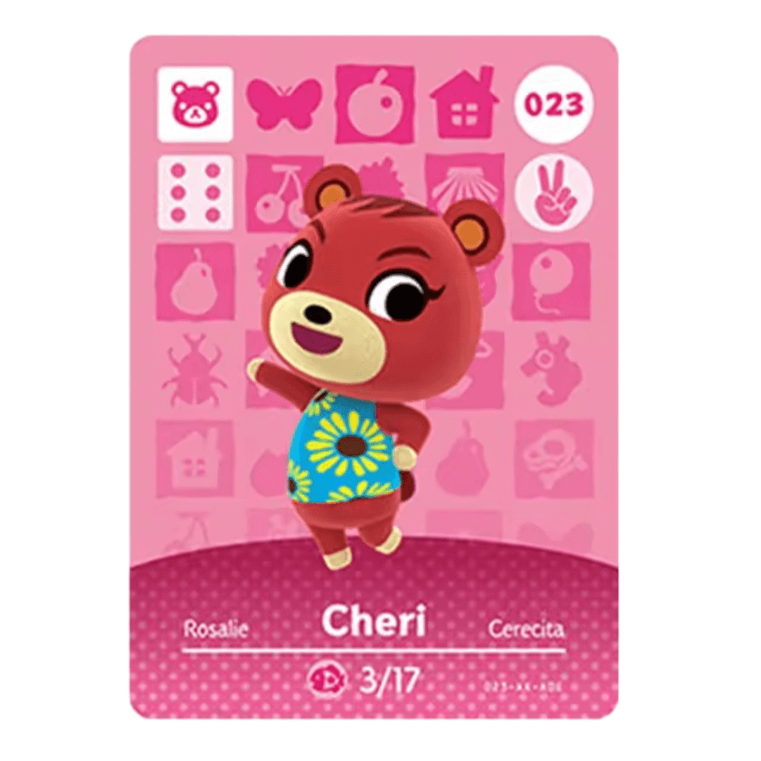 Anime Animal Crossing Cheri Amiibo Card