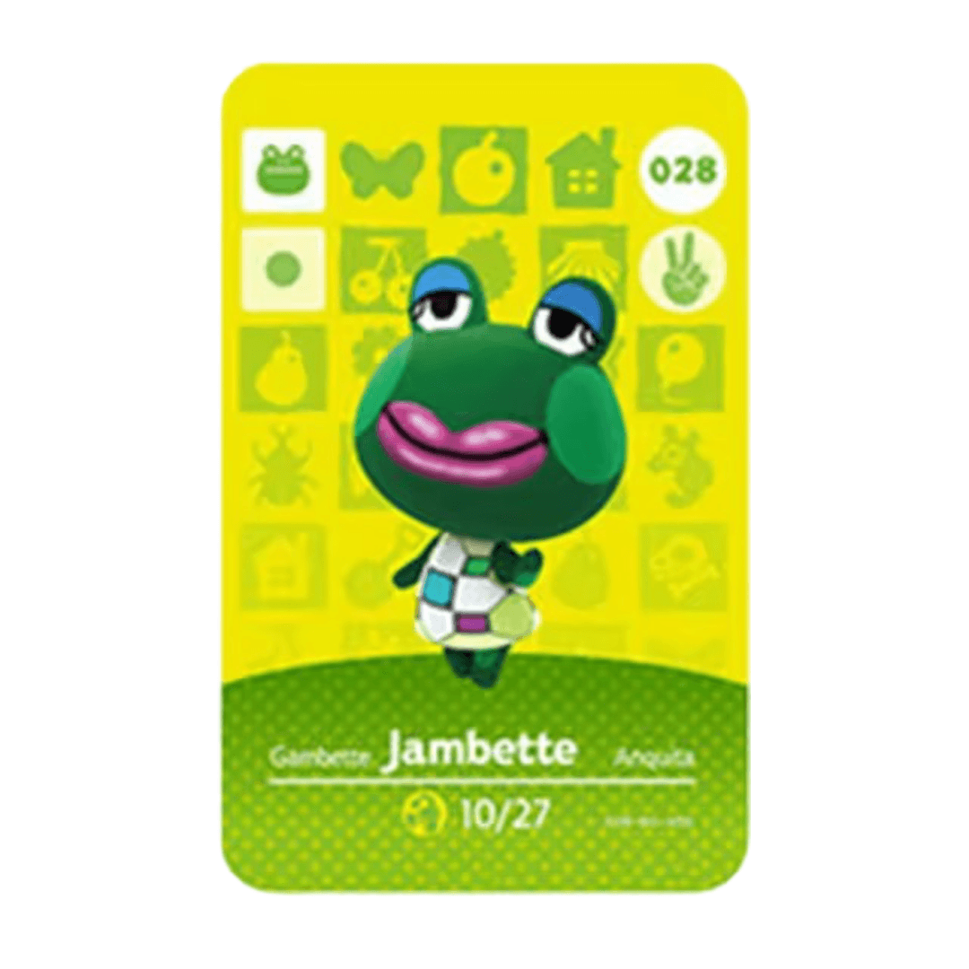 Anime Animal Crossing Jambette Amiibo Card
