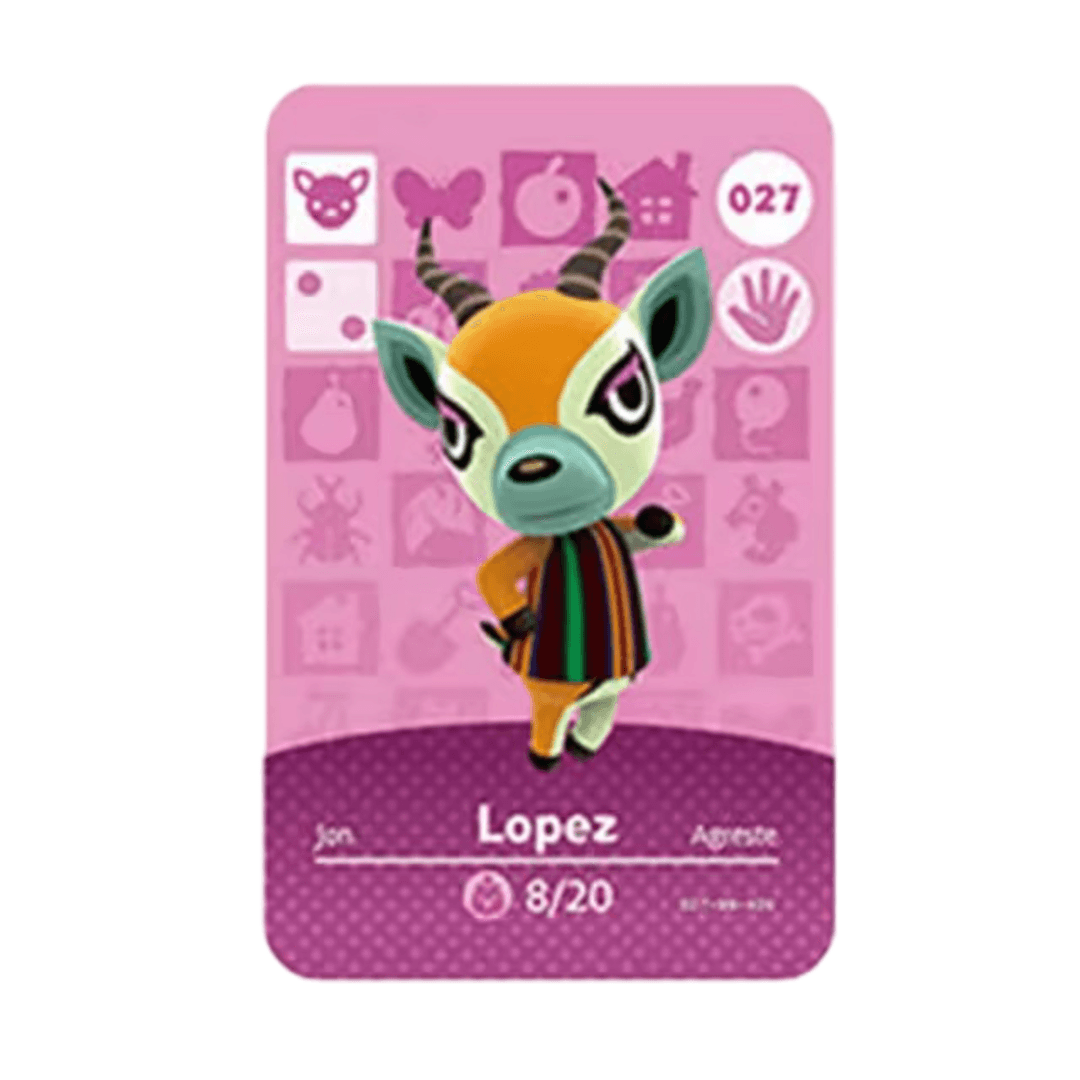 Anime Animal Crossing Lopez Amiibo Card