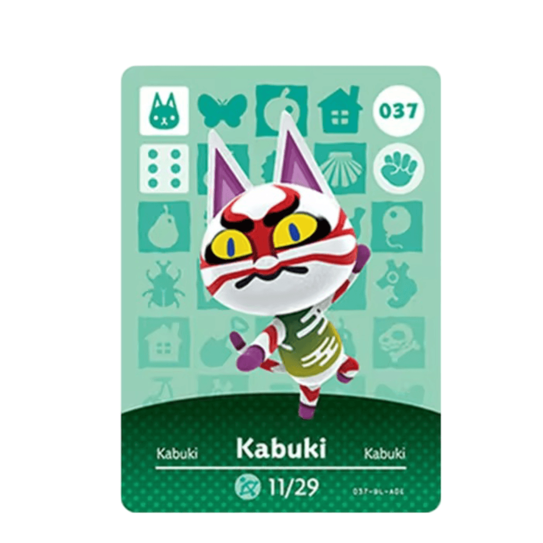 Anime Animal Crossing Kabuki Amiibo Card
