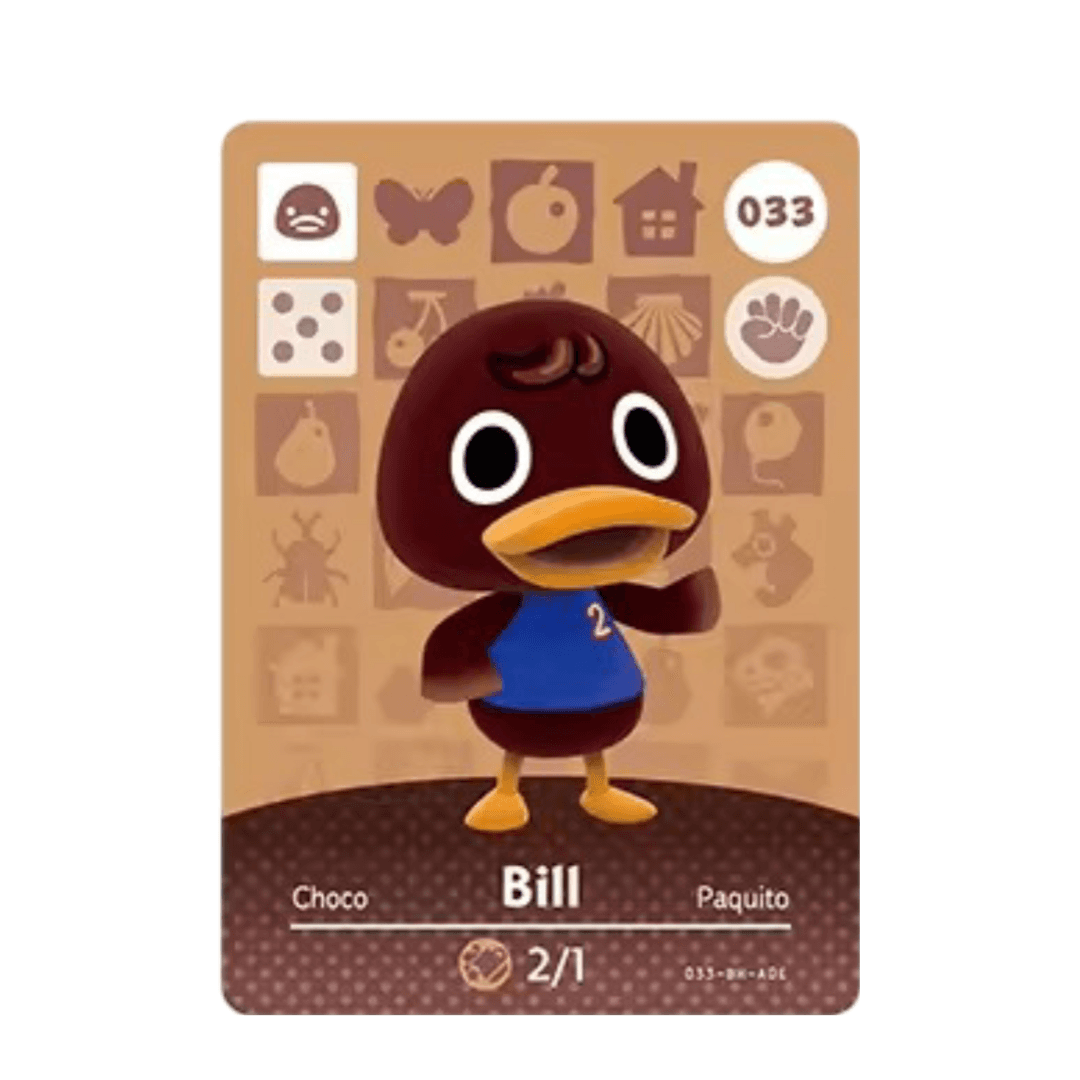 Anime Animal Crossing Bill Amiibo Card