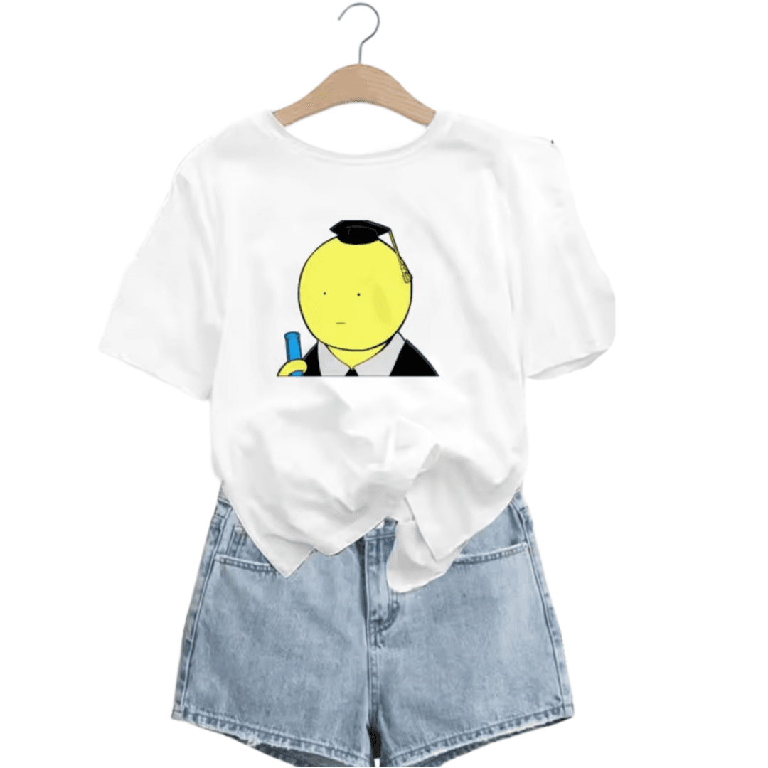 Assassination Classroom Anime Koro-sensei Women White T-Shirt