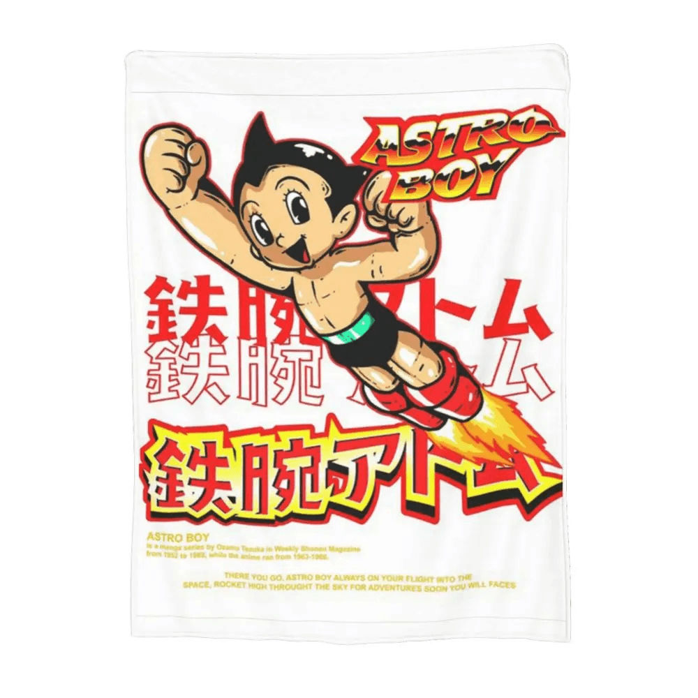 Anime Astro Boy Warm White Blanket