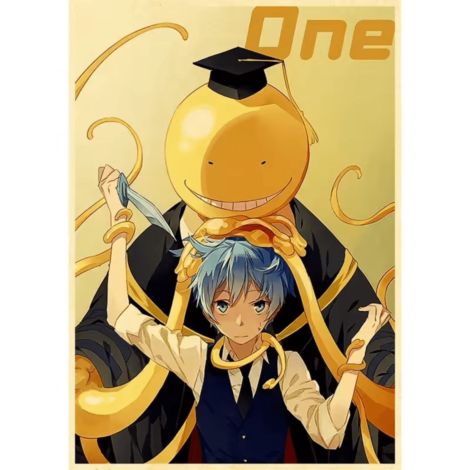 Anime Assassination Classroom Koro-Sensei And Nagisa Shiota Poster Wall Art