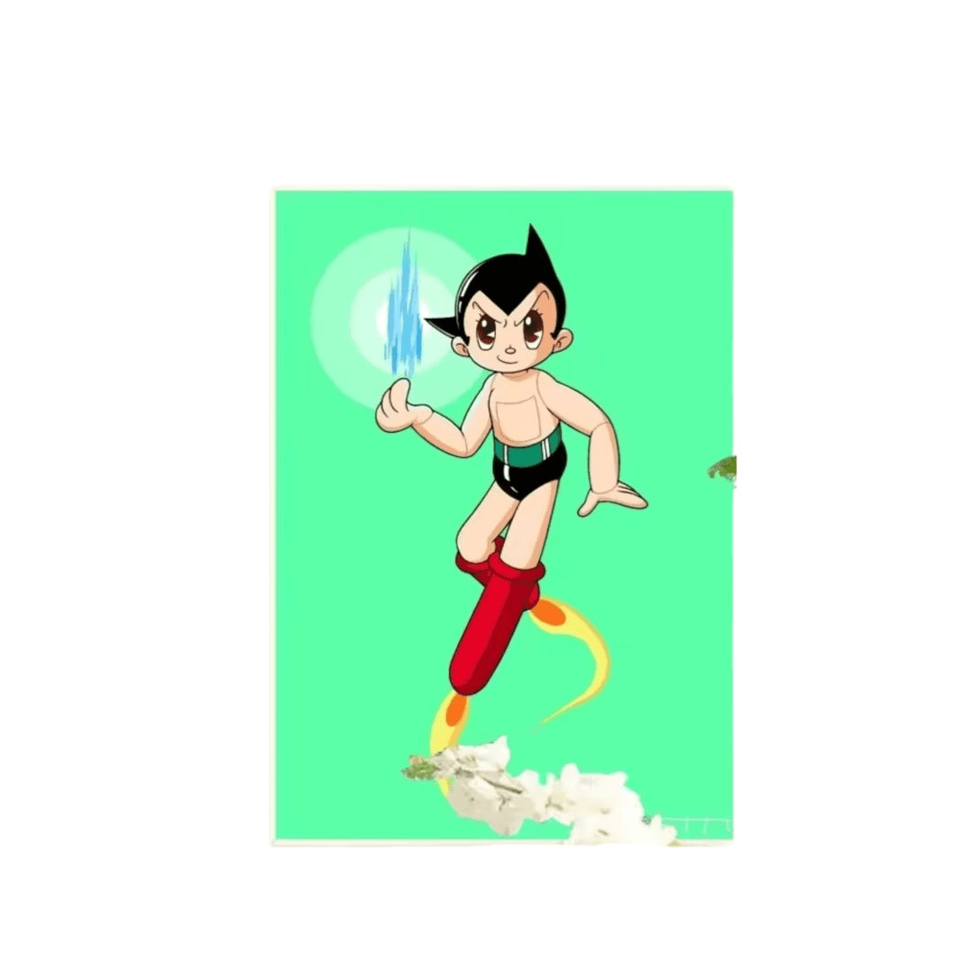 Anime Astro Boy Green Poster Wall Art