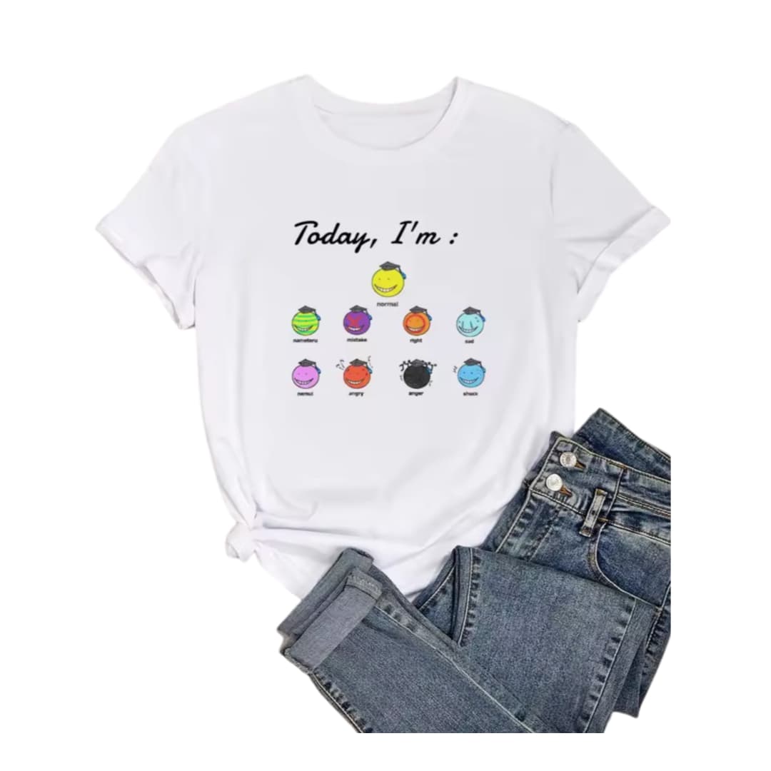 Assassination Classroom Anime Koro-Sensei Forms White T-Shirt