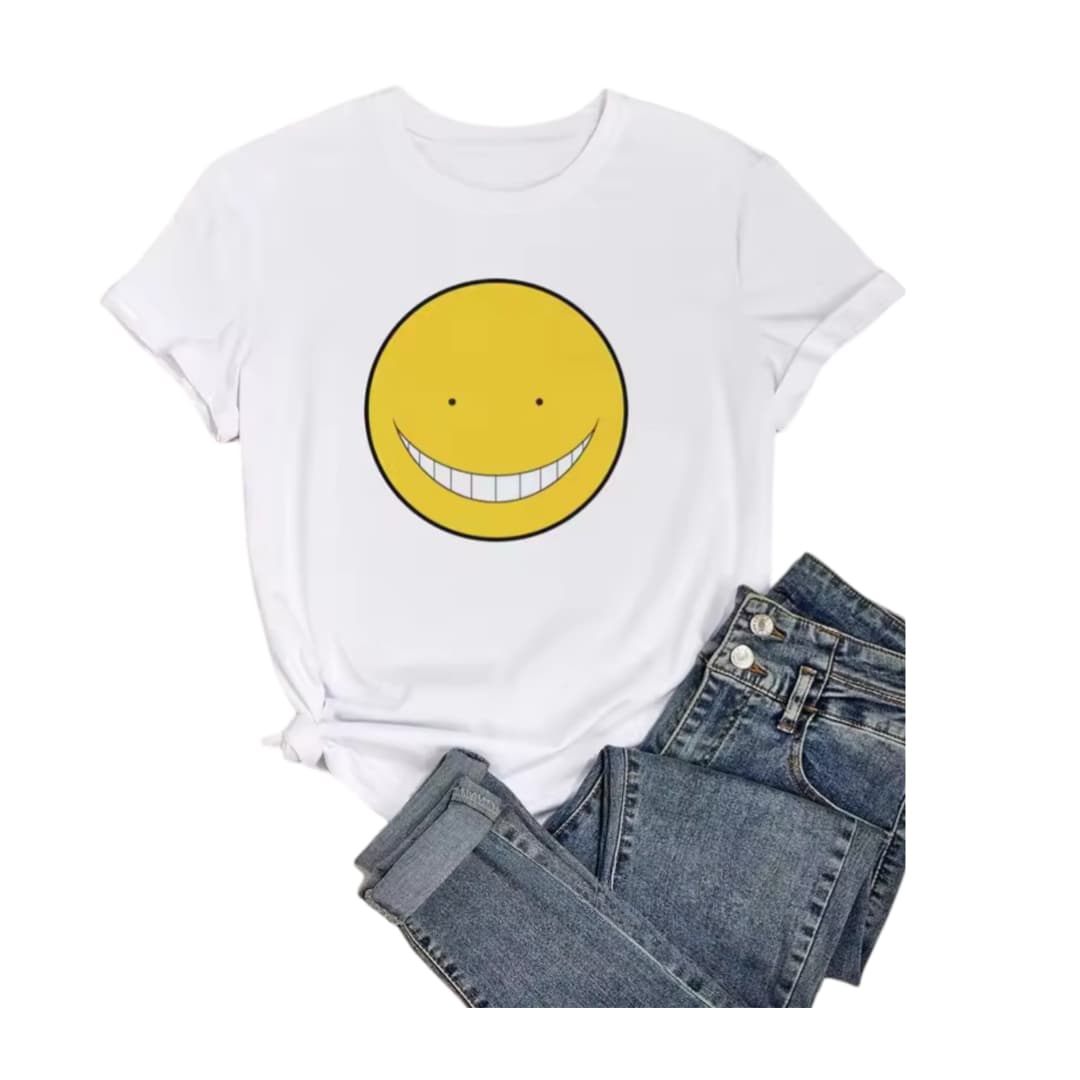 Assassination Classroom Anime Koro-Sensei Printed White T-Shirt