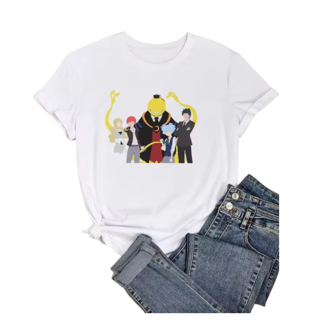 Anime Assassination Classroom Character White T-Shirt For Girls