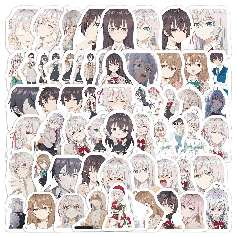 60Pcs Anime Alya Sometimes Hides Her Feelings In Russian Stickers