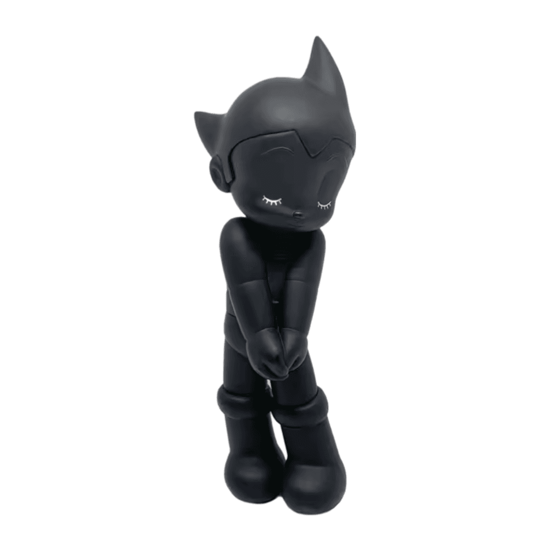 Anime Astro Boy Shy Standing Eye Closing Black Action Figure Toy