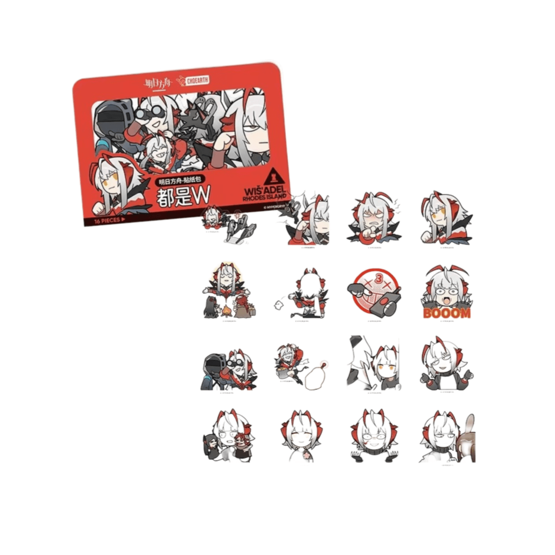 16Pcs/set Anime Arknights W Stickers