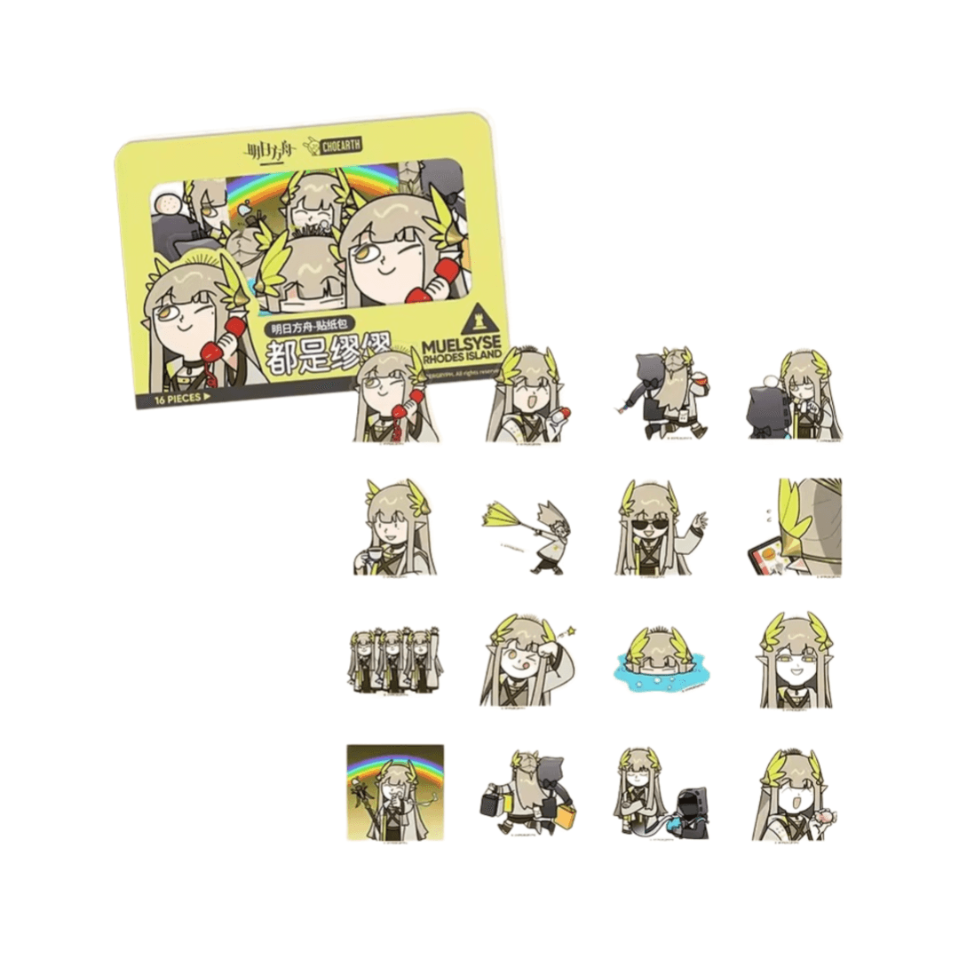 16Pcs/set Anime Arknights Muelsyse Stickers
