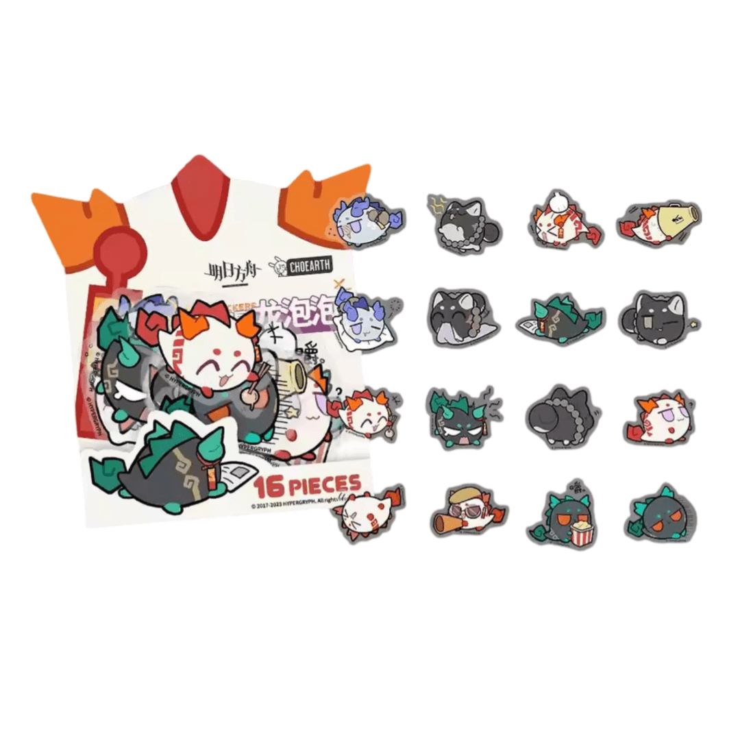 16Pcs/set Anime Arknights All Bubble Dragon Sticker