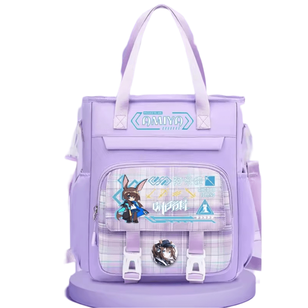 Anime Arknights Amiya Purple Crossbody Bag