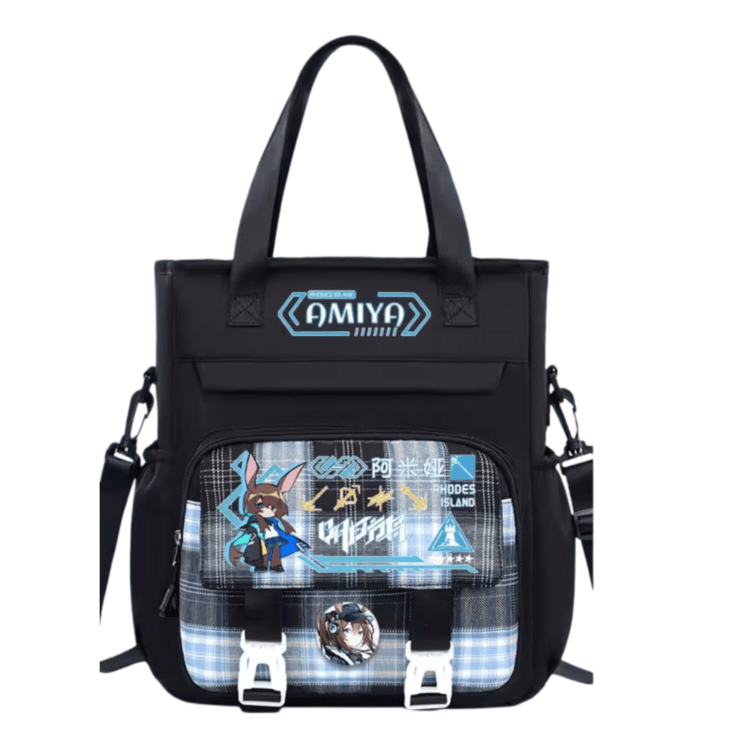 Anime Arknights Amiya Black Crossbody Bag