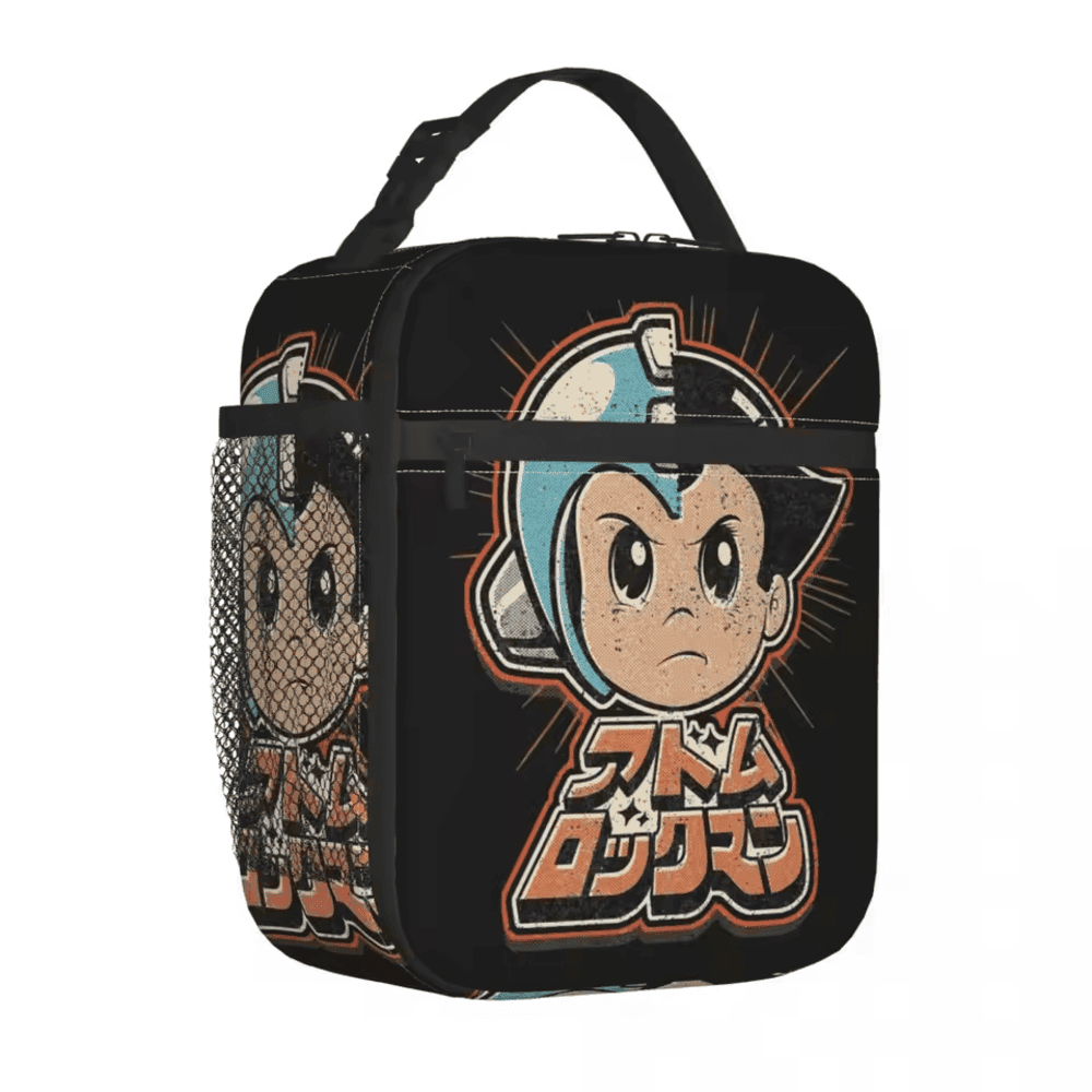 Anime Astro Boy Blue Helmet Insulated Lunch Bag
