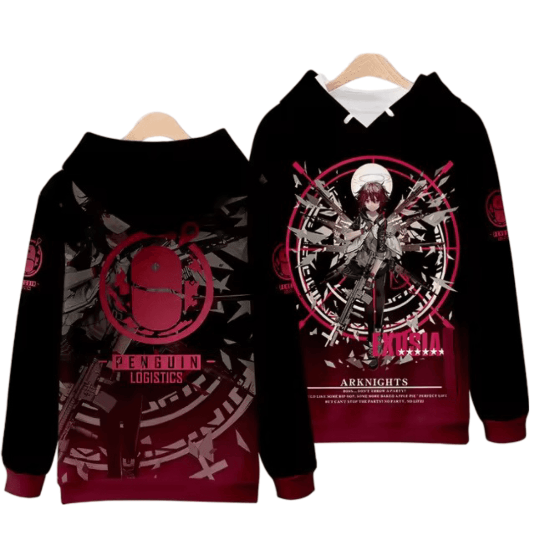Anime Arknights Exusiai Long Sleeve Hoodie