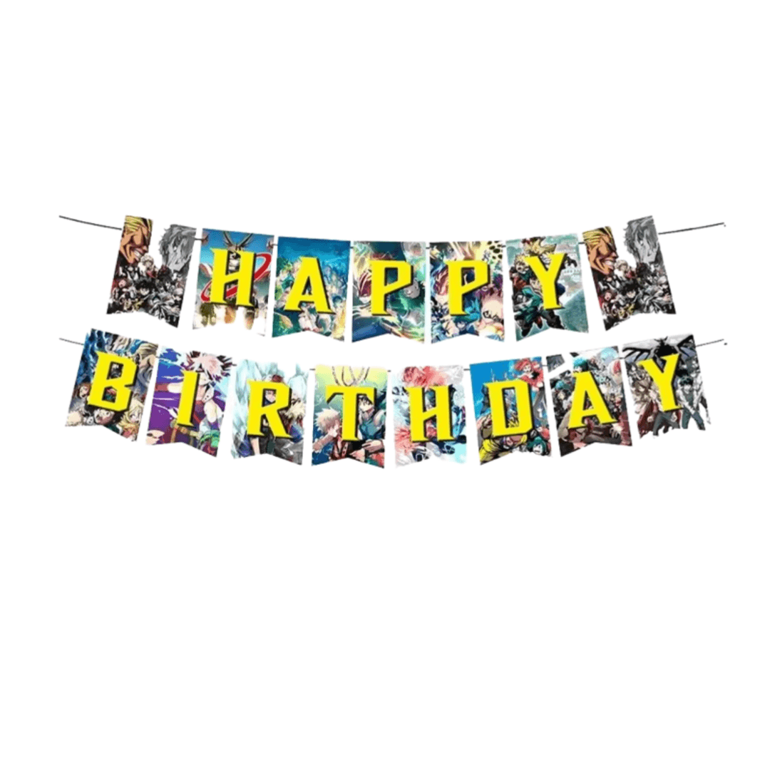 Anime My Hero Academia Pull The Flag Birthday Party Decorations