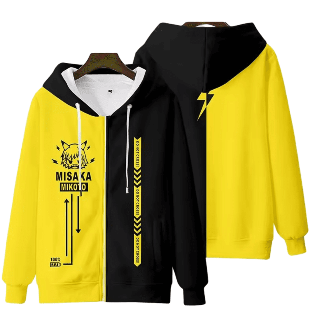 A Certain Magical Index Misaka Mikoto Anime Zipper Hoodie