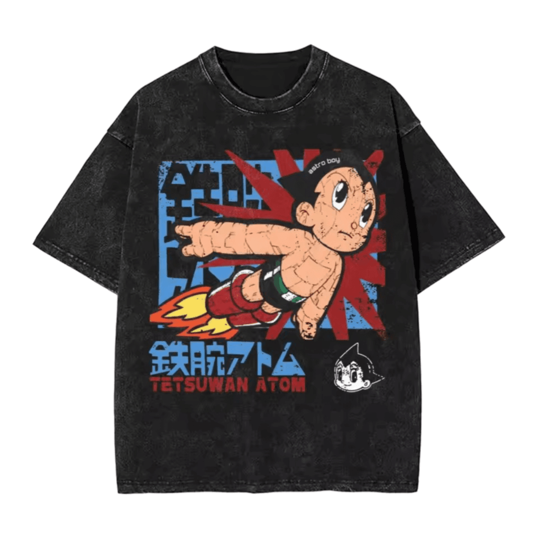 Anime Astro Boy Mighty Atom Short Sleeve T-Shirt