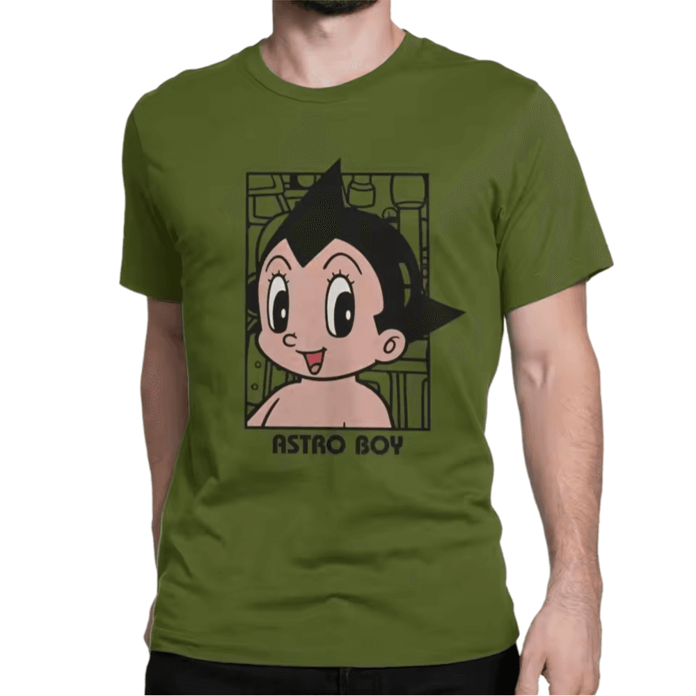 Anime Astro Boy Round Neck T-Shirt For Men And Women — detail 2