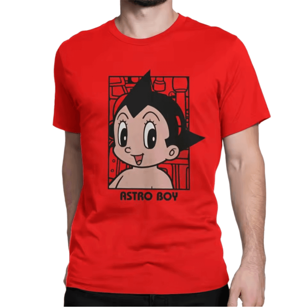 Anime Astro Boy Round Neck T-Shirt For Men And Women — detail 1