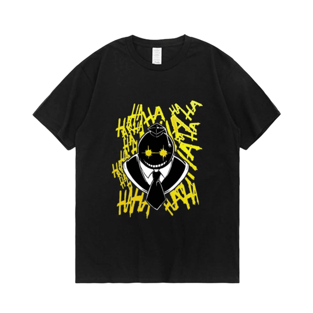 Anime Assassination Classroom Koro-Sensei Short Sleeve Black T-Shirt