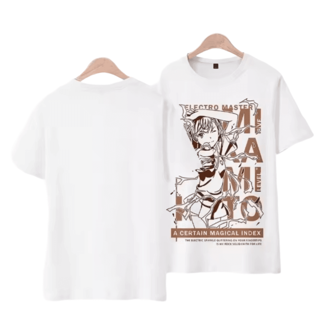 Anime A Certain Magical Index Mikoto Misaka Printed T-Shirt