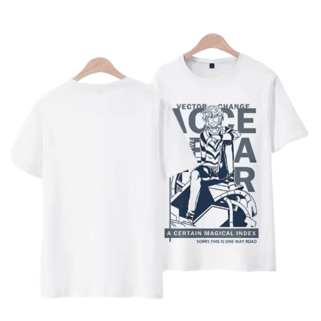 Anime A Certain Magical Index Accelerator Printed White T-Shirt