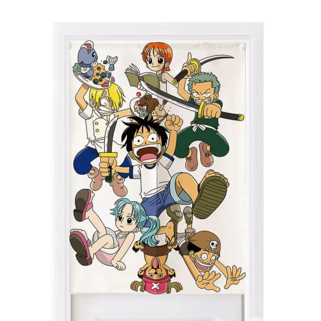 Anime One Piece Luffy With Friends Door Curtains