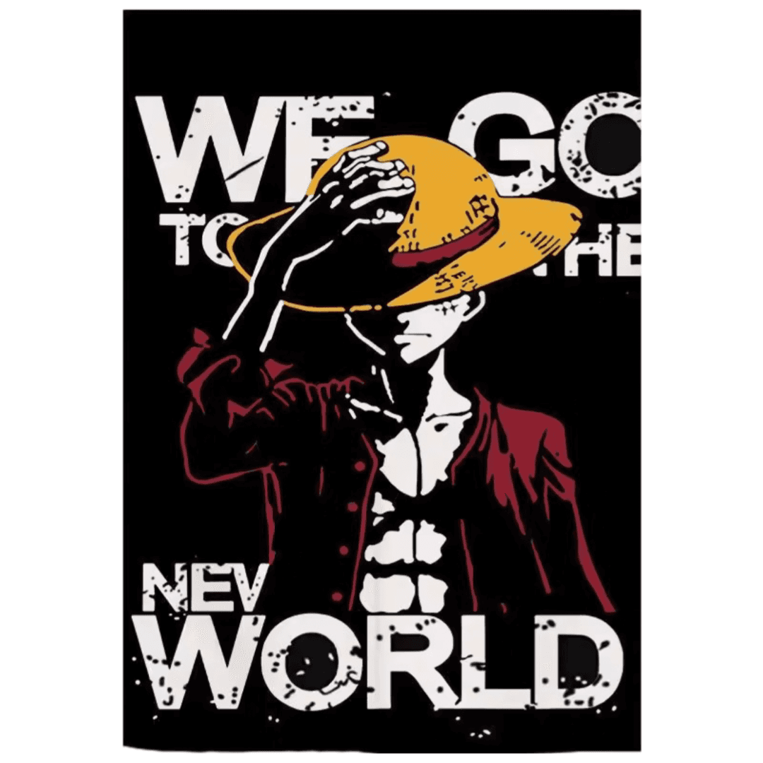 Anime One Piece Monkey D. Luffy Printed Door Curtains