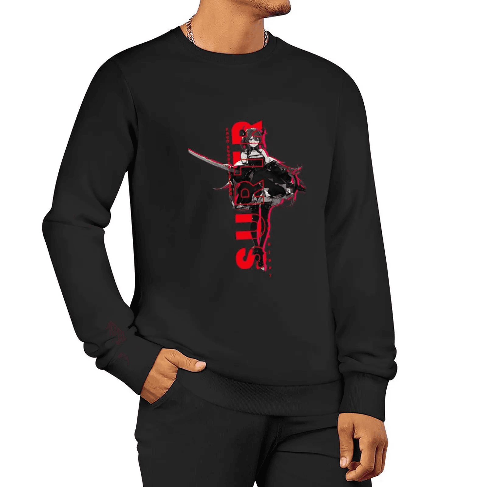 Anime Arknights Surtr Rhode Island Long Sleeve Sweatshirt