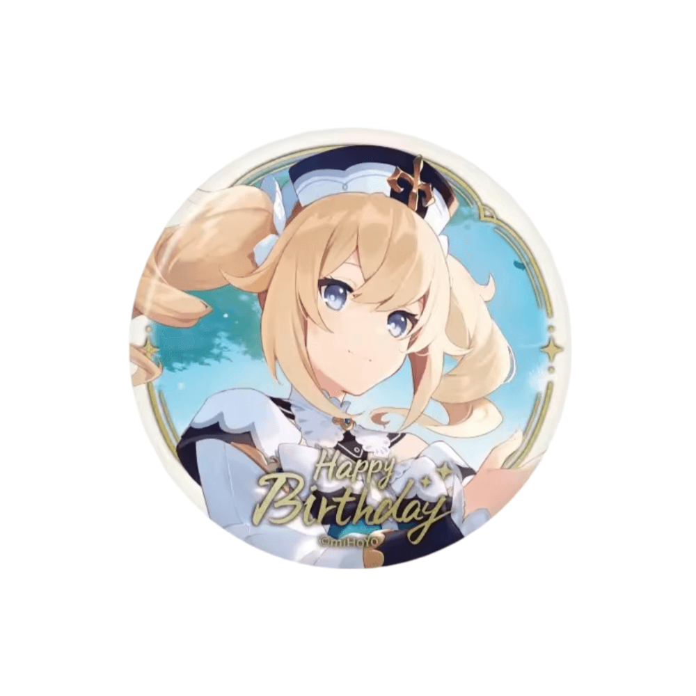Anime Genshin Impact Barbara Happy Birthday Print Badge