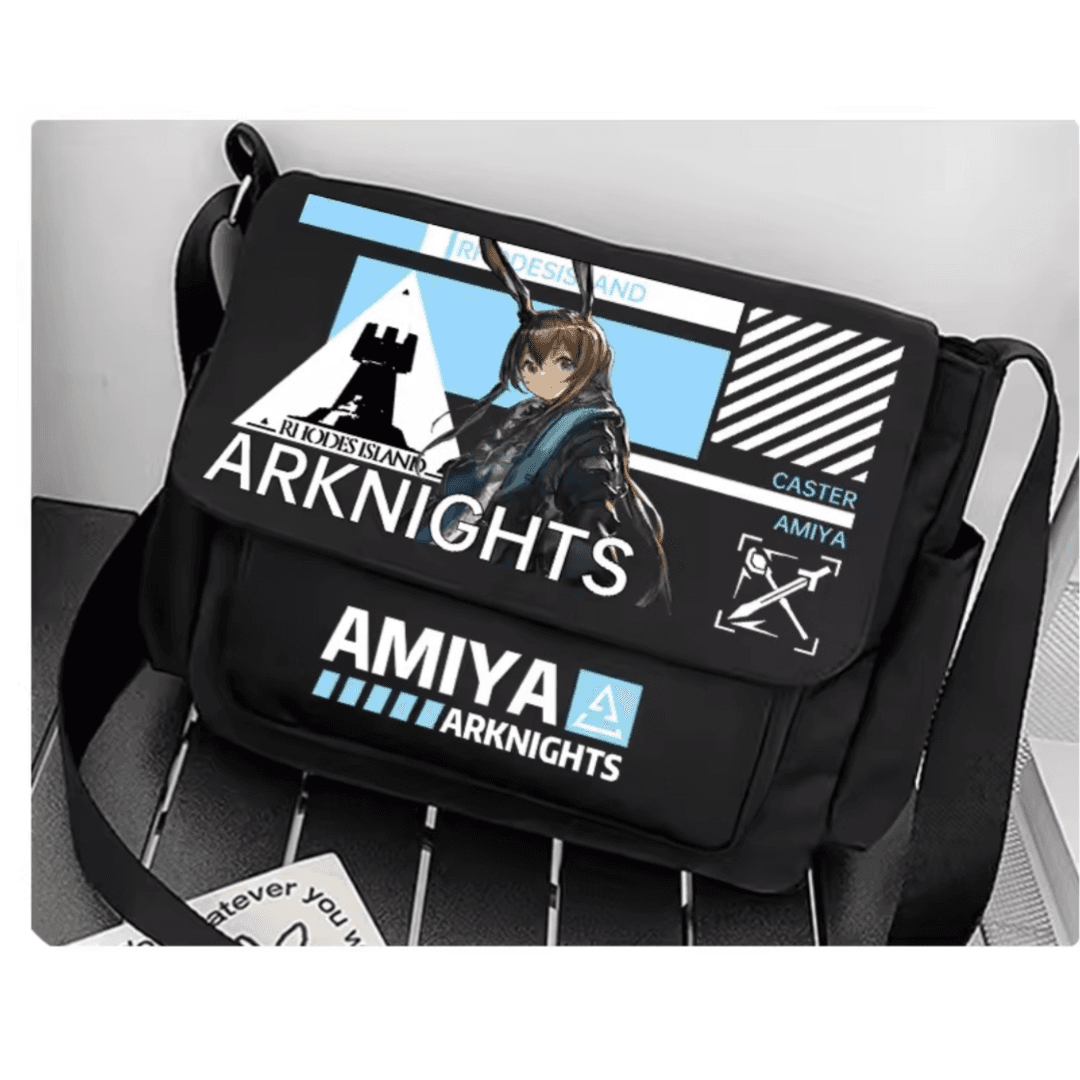 Anime Arknights Amiya Black Shoulder Bag
