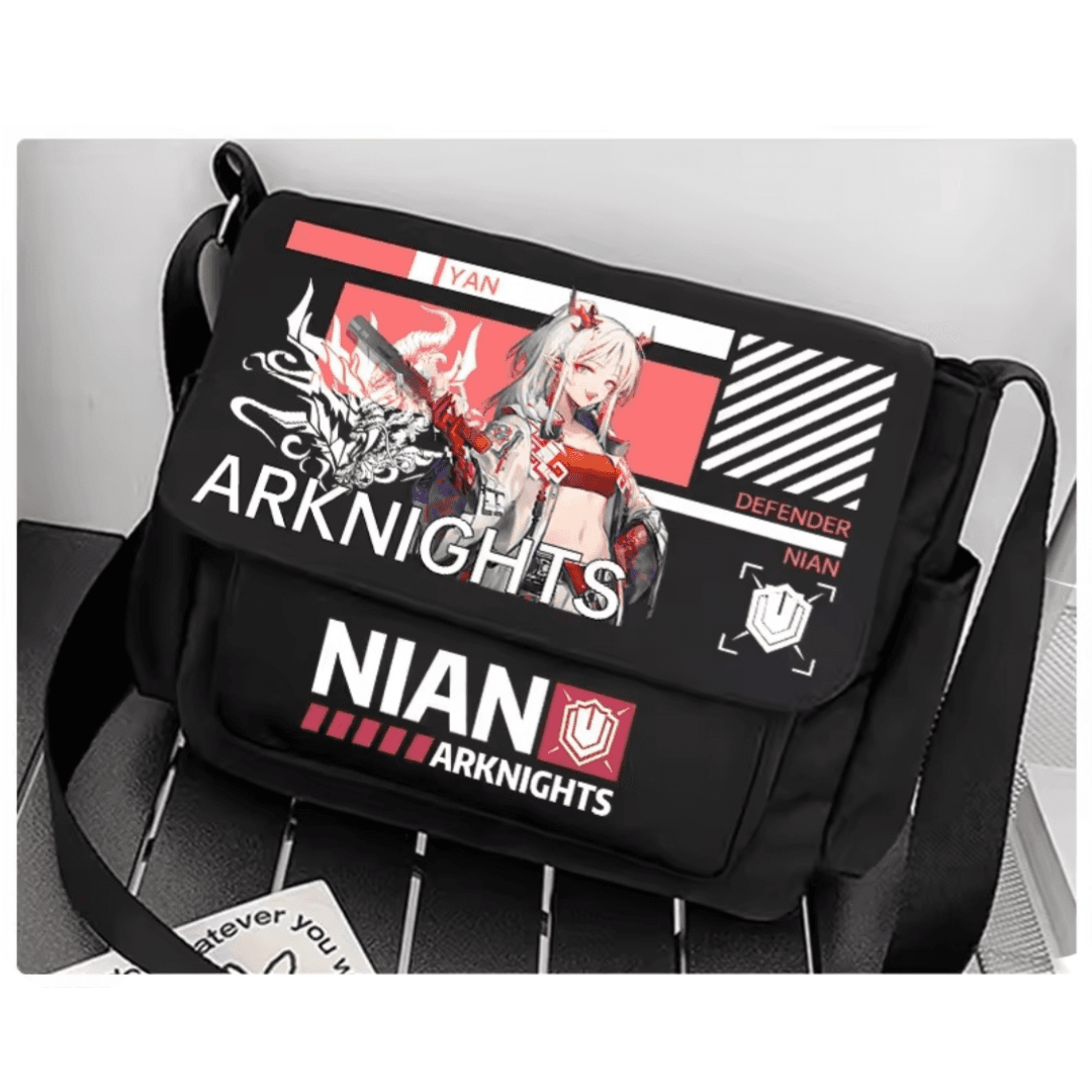 Anime Arknights Nian Black Shoulder Bag