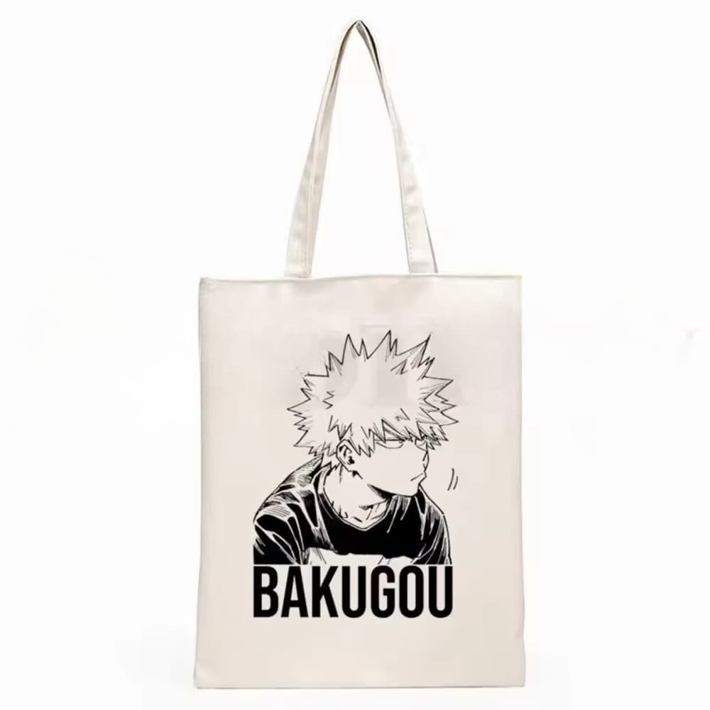 Anime My Hero Academia Katsuki Bakugo White Shopping Bag