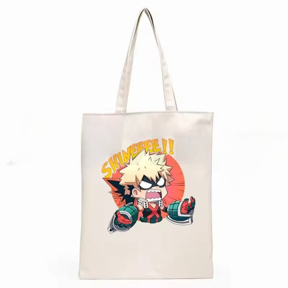 My Hero Academia Anime Katsuki Bakugo White Shopping Bag