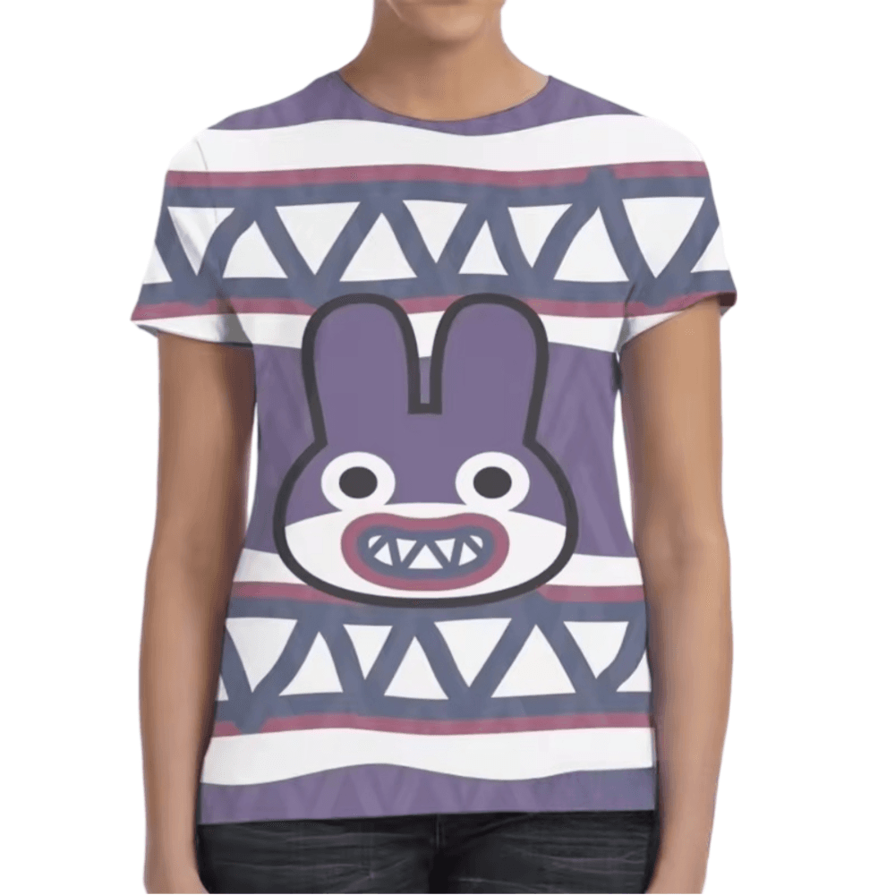 Anime Animal Crossing Nabbit Short Sleeve T-Shirt — detail 1