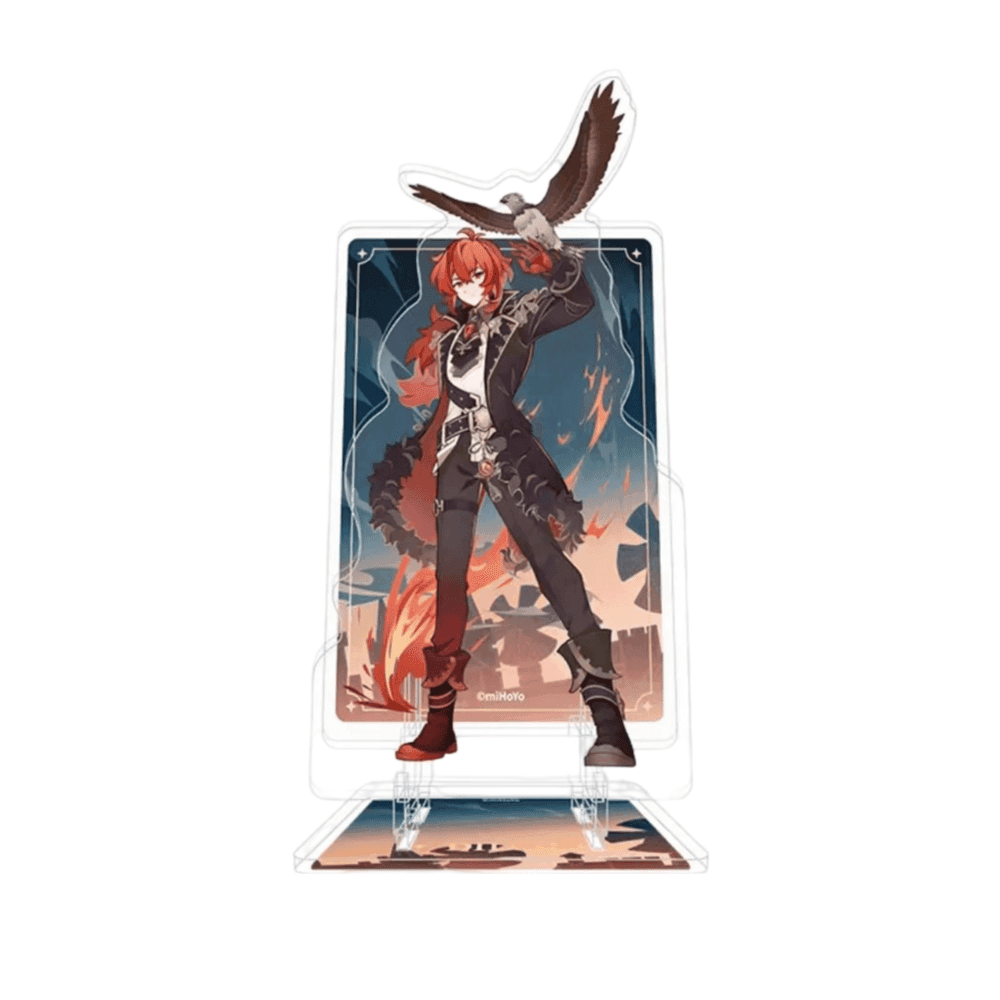 Genshin Impact Anime Diluc Acrylic Phone Stand