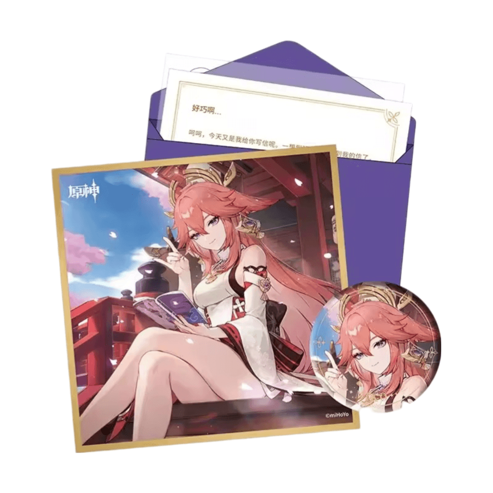 Anime Genshin Impact Yae Miko Birthday Gift Box Set